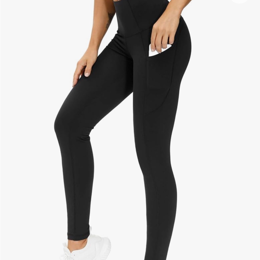 The Gym People Thick High Waist Yoga Pants With Pockets Tummy Control Workout Xs